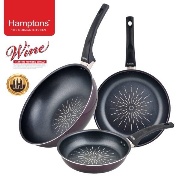 햄튼 와인 티타늄 인덕션 프라이팬 3종 세트-B(20F26F28W)