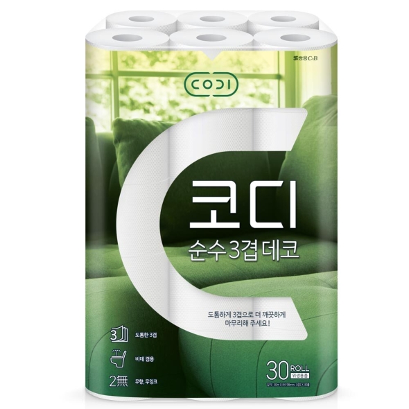 [코디]  쌍용 CODI 코디 순수 데코 30m 3겹 30롤