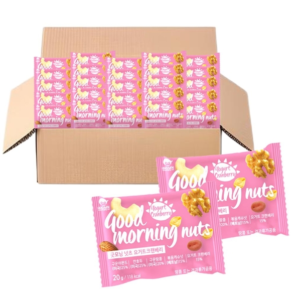 [굿모닝너츠] 하루한줌견과 크랜베리요거트 (낱봉50봉/100봉)