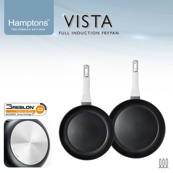 햄튼 비스타 풀인덕션 C3코팅 후라이팬 2종 세트-C(26F28F)
