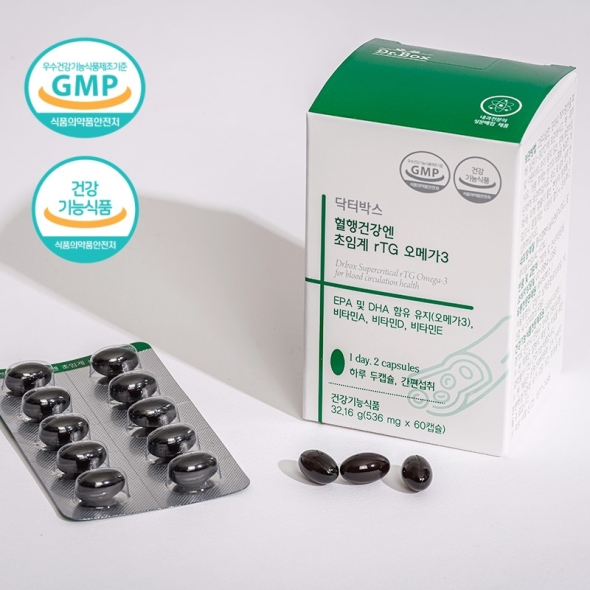 [닥터박스] 혈행건강엔 초임계 rTG 오메가3 60캡슐 60캡슐