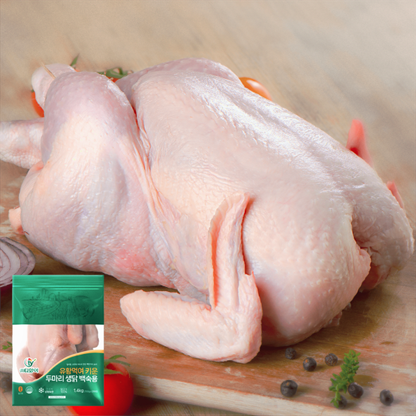 [밀리원] 유황먹여 키운 생닭 백숙용 700g x 2마리