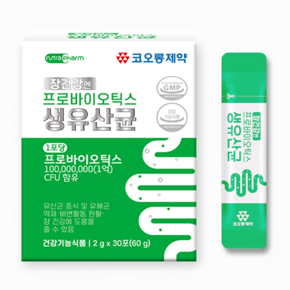 [코오롱제약] 장건강엔 프로바이오틱스 생유산균 2g x 30포 1+1세트