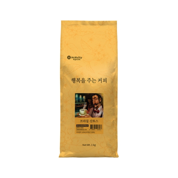 맥널티 행복을주는커피 브라질 산토스 분쇄 원두 1kg