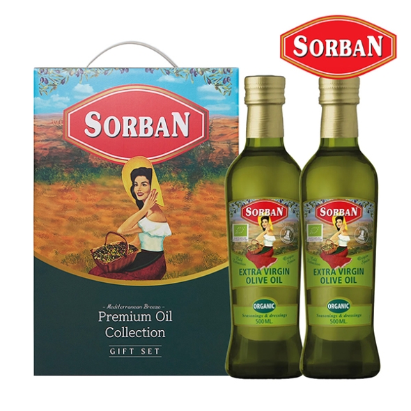 (스페인산)[소르반] 아르베키나 유기농 엑스트라 버진 올리브오일 500ml 2P세트