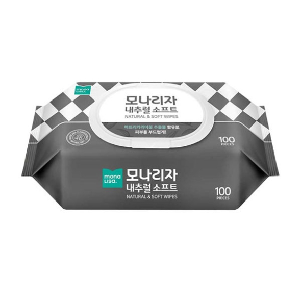 [모나리자] 내추럴소프트 물티슈 캡형100매x10팩