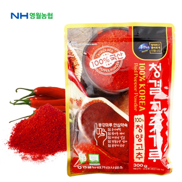 [영월농협] 동강마루 청결 청양고춧가루 1팩/2팩/3팩 (팩당 300g/25년산)
