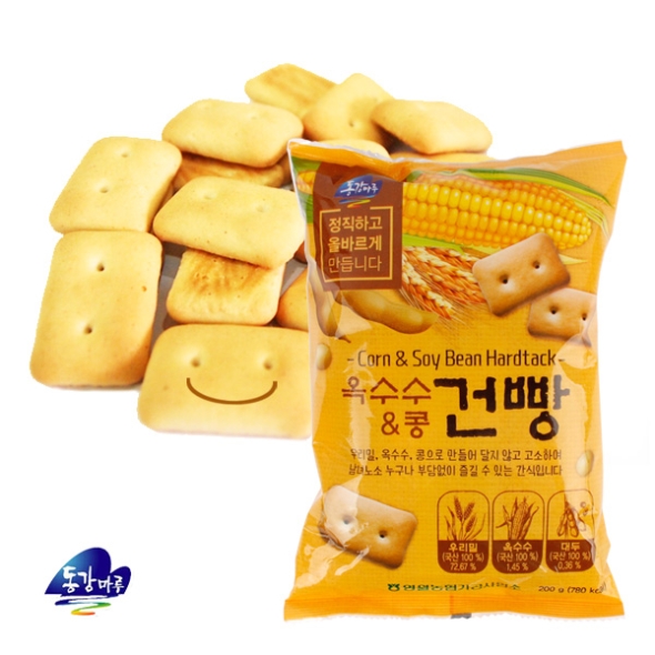 [영월농협] 동강마루 옥수수콩 건빵 3봉/5봉/10봉 (봉당200g)