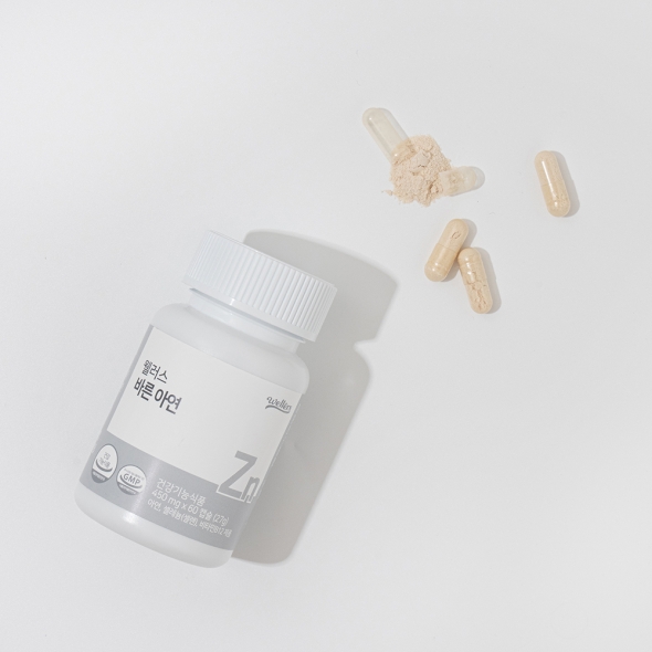 [특별할인] 웰러스 바른 아연 / 자연유래성분 면역영양제 NO첨가물 NO합성원료 (1병 x 60정 2개월분)