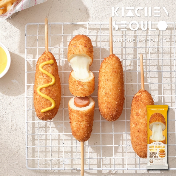 [키친서울] 치즈 크리스피 핫도그 80g x 10 (800g)