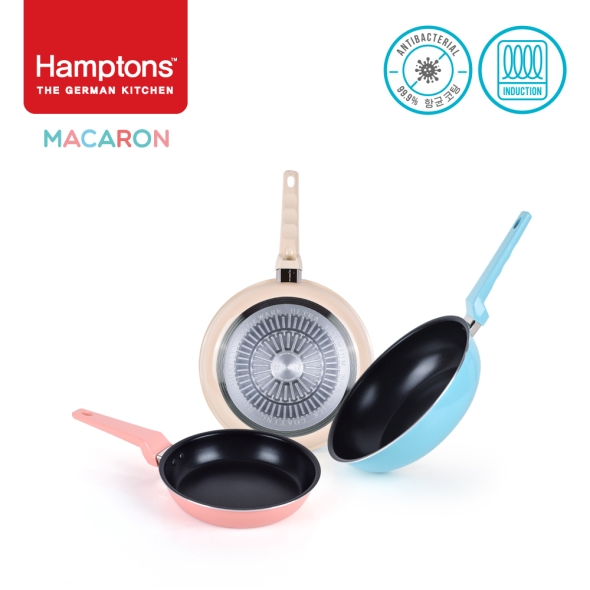 햄튼 항균 마카롱 인덕션 프라이팬 3종세트-B(22F28F28W)