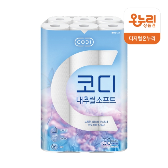 [코디]  쌍용 CODI  내추럴소프트 27m 3겹 30롤