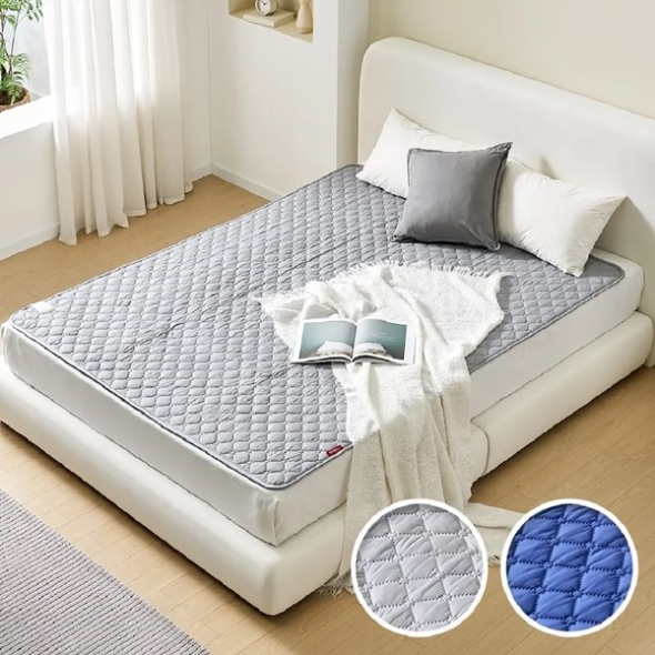 [장수돌침대] 자바 워셔블 항균카본매트 슈퍼싱글KHJS-1000S, 퀸KHJS-2000Q(색상 그레이, 다크네이비)