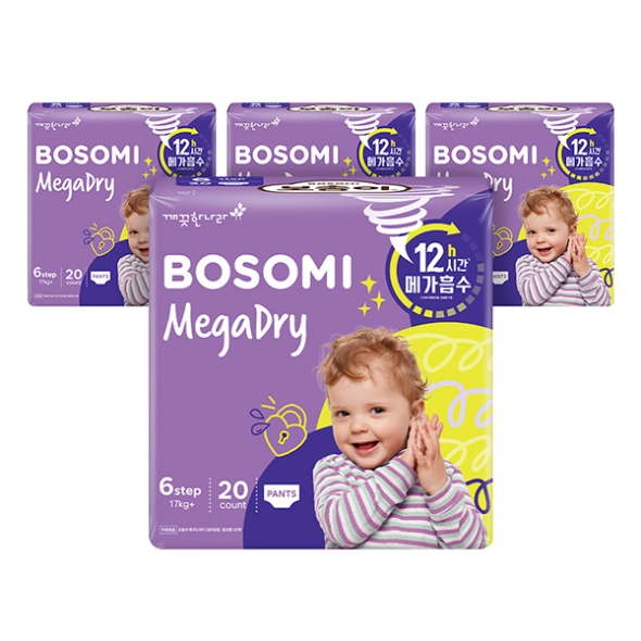 보솜이 메가드라이 팬티 점보 20매 x 4팩