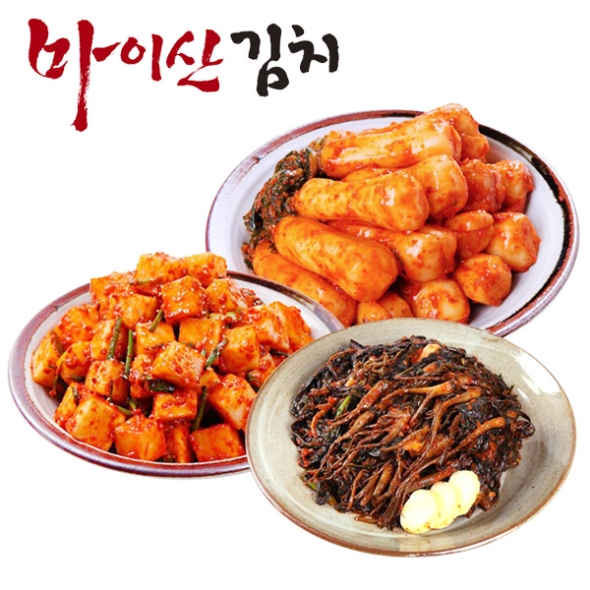 [한국농협김치] 전북대표 마이산김치 맛남3종11호(총각김치/깍두기/고들빼기 각1kg)