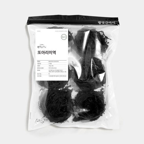 [방앗간아이] 국산 진도 냉풍으로 건조한 부드러운 또아리미역 180g 
