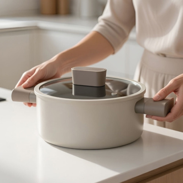 [로이첸] 모노포트 세라믹 양수냄비IH 24cm