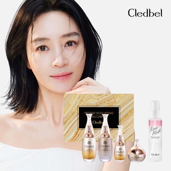 [끌레드벨] 프레스티지 골드 리프팅 스킨케어 (4종) 세트 + 끌레드벨 로즈 미스트100ml