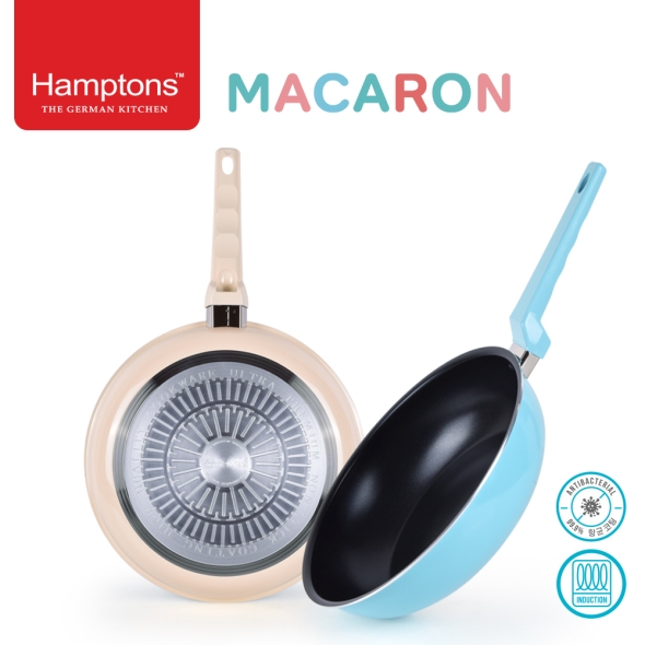 햄튼 항균 마카롱 인덕션 프라이팬 2종세트-E(28F28W)