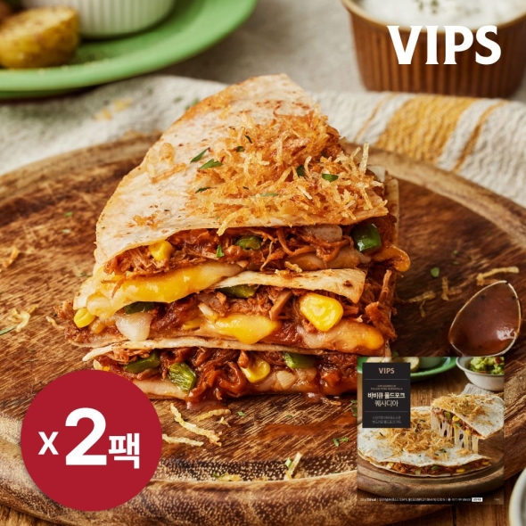 [VIPS] 빕스 바삭 또띠아 바비큐 풀드포크 퀘사디아 295g X 2팩