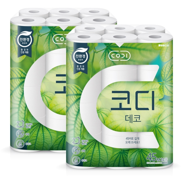 [코디]  쌍용 CODI 코디 데코 2겹 45m 24롤 x 2 (48롤)