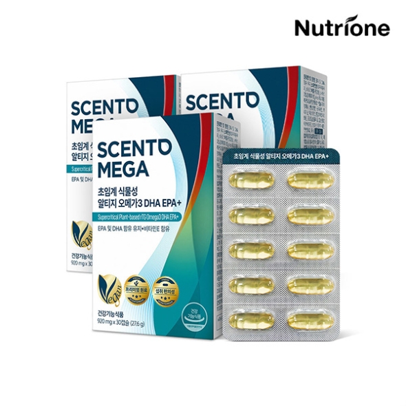 [뉴트리원] 정우성 센토메가 초임계 식물성 알티지 오메가3 DHA EPA+ 3-6박스