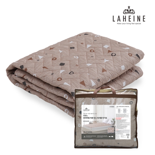 [특별할인][라헨느] 3세대 프리미엄 모던브라운 탄소열선 카본매트 워셔블 양면 전기요 더블/캠핑/가정용 LHNC-5002D