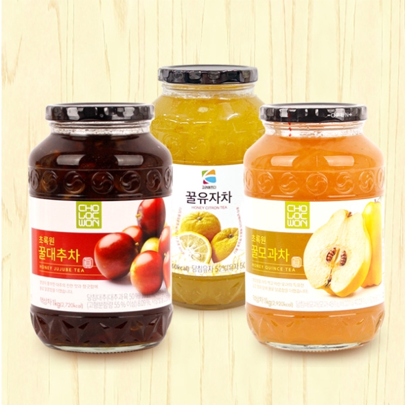 [자연을마시다] 꿀유자/모과/대추차 각1kg(총3병)