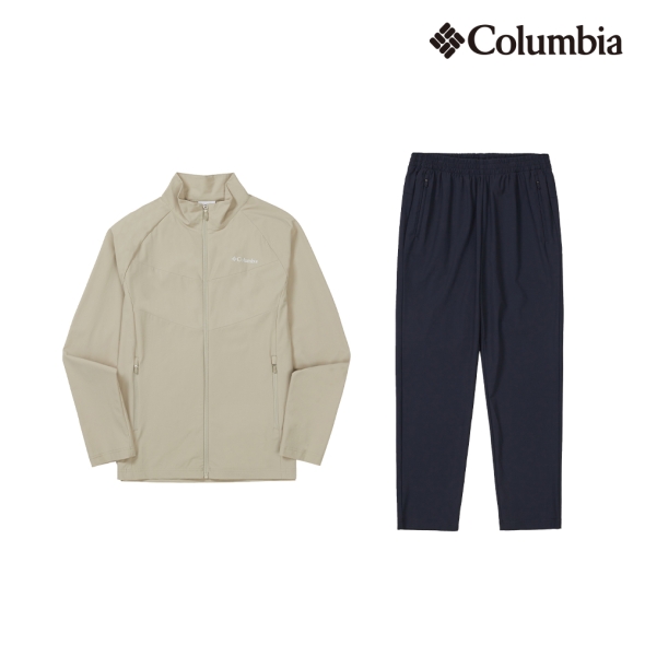 [컬럼비아] 우븐 스판 트레이닝 셋업 / 베이지+네이비 (3월 3일 출고)
