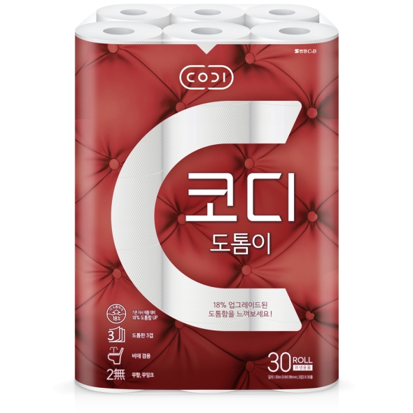[코디]  쌍용 CODI 코디 도톰이 3겹 30m 30롤 