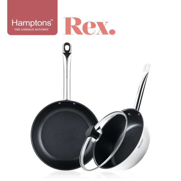 햄튼 렉스 스텐 인덕션 코팅 프라이팬2종세트(3P)-A /26F24W24G