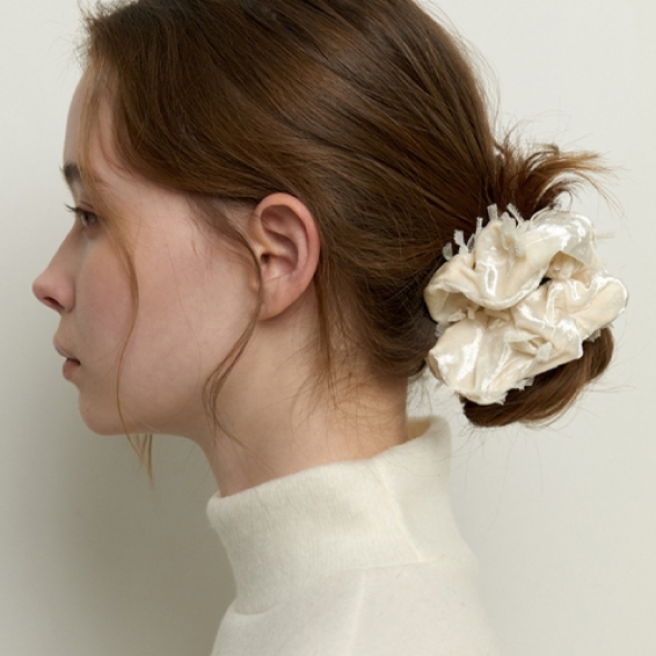 [복사] 카인더베이비 머랭 실키 스크런치 - 화이트