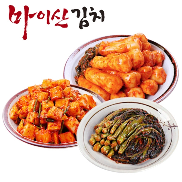 [한국농협김치] 전북대표 마이산김치 맛남3종9호(총각김치/깍두기/갓김치 각1kg)