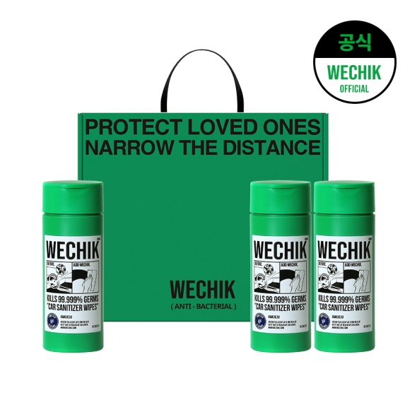 [특별할인] [위칙] 차량 전용 소독 세정티슈 70매 3개입 선물세트