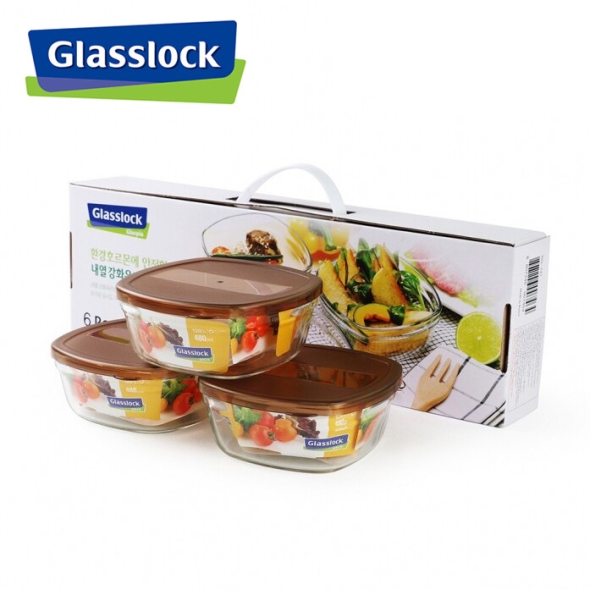 글라스락 황토 화채볼 소 3조 세트