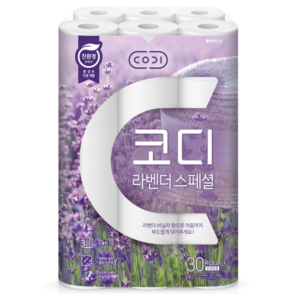 [코디]  쌍용 CODI 코디 라벤더 스페셜 30m 3겹 30롤