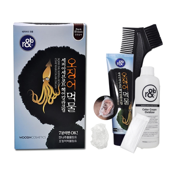 [알앤비] 새치염색 오징어먹물 세피아세븐코트 염색약