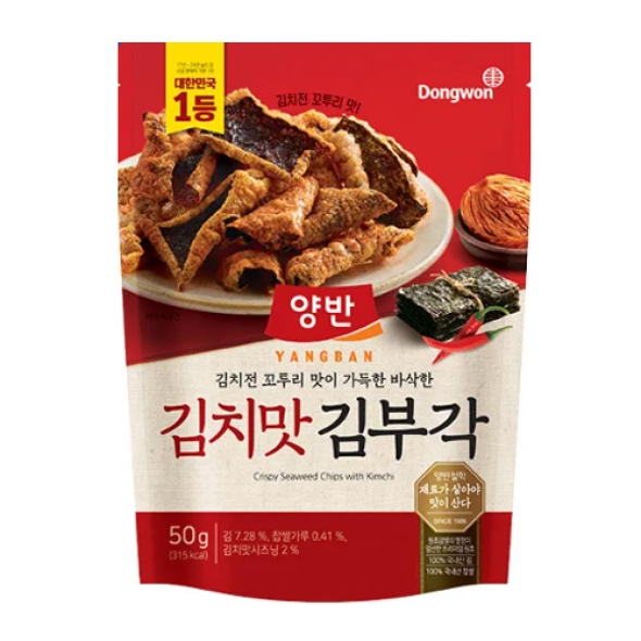 [동원] 양반 김치맛 김부각 50g x 6봉 (003911506)