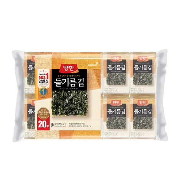 [동원] 양반 들기름김[식탁9P(9매)] x 6 (54봉) (003911498)