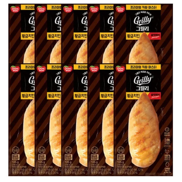 [동원] 그릴리 황금닭가슴살 블랙페퍼 105g x 10개 (003911222)