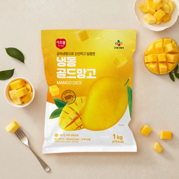 [CJ] 이츠웰 급속냉동 골드망고 1kg x 2