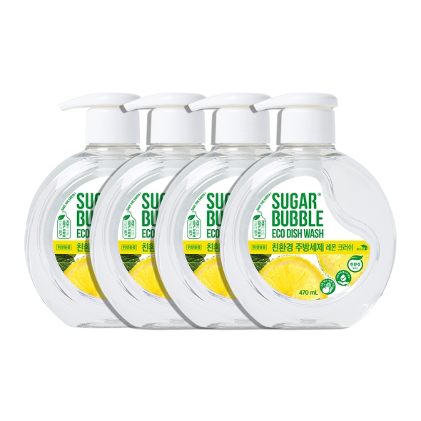  [슈가버블] 친환경 주방세제 레몬 크러쉬 470ml x 4