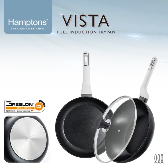 햄튼 비스타 풀인덕션 C3코팅 후라이팬 2종 세트(3P)-A(26F28W28G)