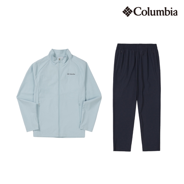 [컬럼비아] 우븐 스판 트레이닝 셋업 / 라이트민트+네이비 (3월 3일 출고)