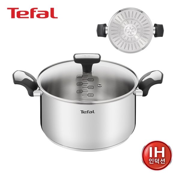 [테팔] 인테그랄 실버 인덕션 양수냄비24cm