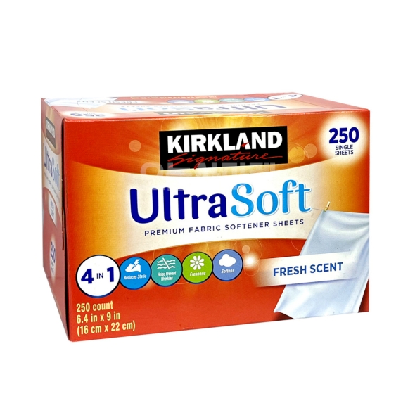 커클랜드 건조기시트 드라이시트 시트형 섬유유연제 250매 1팩(건조기용)  코스트코