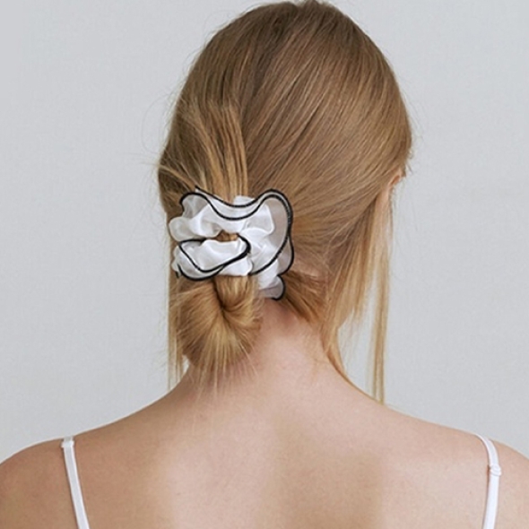 카인더베이비 로맨틱 메쉬 레이스 스크런치 - 화이트