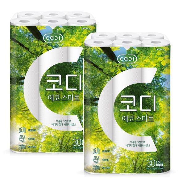 [코디]  쌍용 CODI 코디 에코스마트 22m 3겹 30롤 x 2 (60롤)