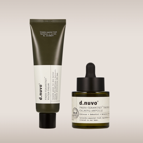 (2종세트) 디누보 프레쉬 세라마이디드 트러블 카밍 앰플 30ml + 세라마이디드 워터크림 80ml