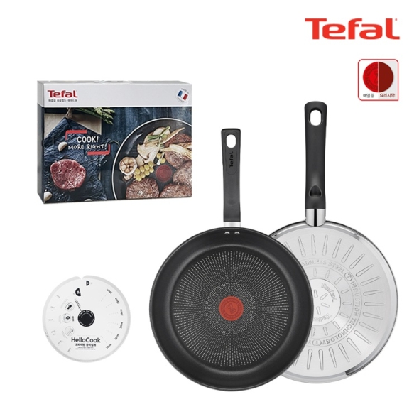테팔 딜리셔스 IH 프라이팬 24cm + 28cm 종이덮개(30매) 티타늄 코팅 스테인리스 스틸